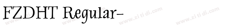 FZDHT Regular字体转换
